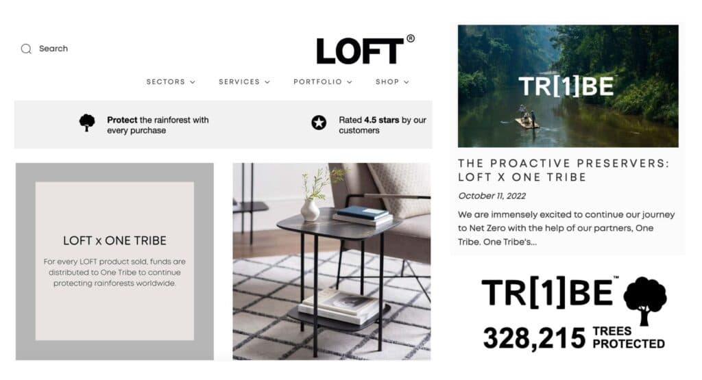 Customer-facing environmental campaign