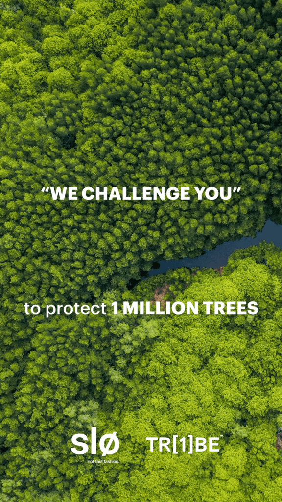 Slo Jeans social campaign calling for a matching tree-protection pledge