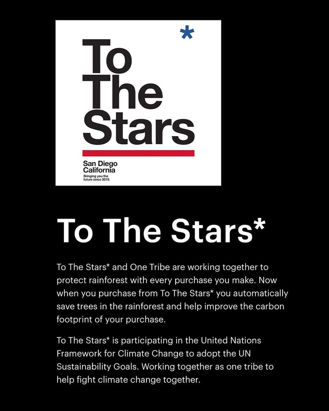 To The Stars environmental campaign creative