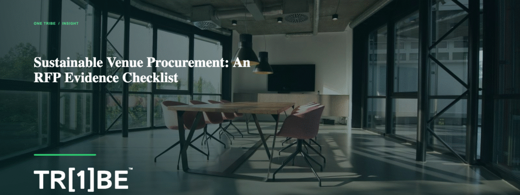 Sustainable Venue Procurement: An RFP Evidence Checklist
