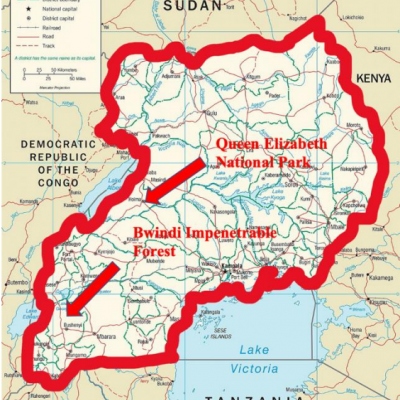 2. This photo shows the project zone of Uganda and the HCVs within the project zone