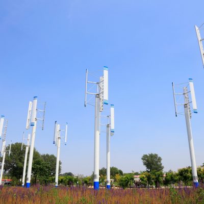 Vertical axis wind turbine in Inner Mongolia, China