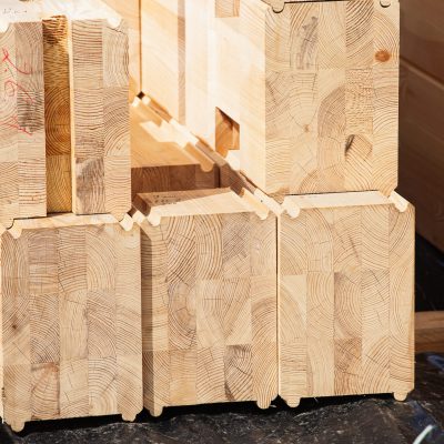 Profiled wooden beam for the construction of pine walls - log house or bathhouse