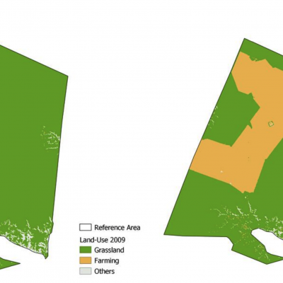 Land use map of the reference area in 2009 and 2019 based on MapBiomas.