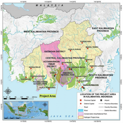 Location of the Katingan Project in Kalimantan, Indonesia