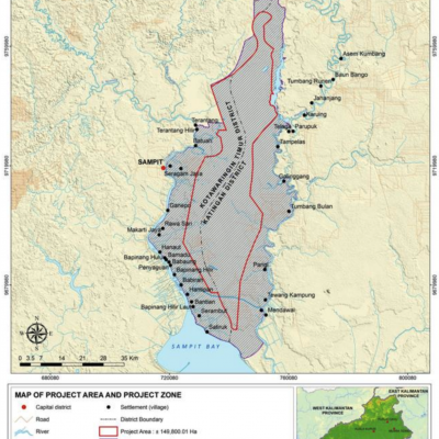 The location of the project area and project zone